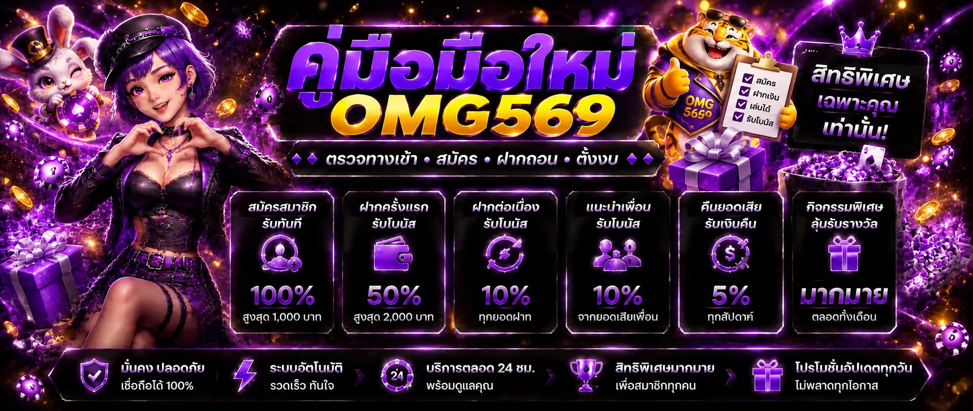 OMG569 มือใหม่ ตรวจทางเข้า สมัคร ฝากถอนให้ปลอดภัย
